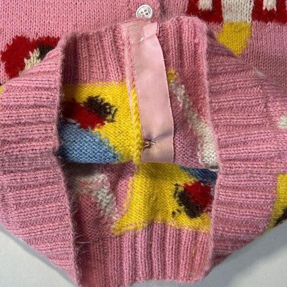 Vintage 1950’s Hand-knit Kids Sweater Little Bo Peep and Sheep - Picture 5 of 8